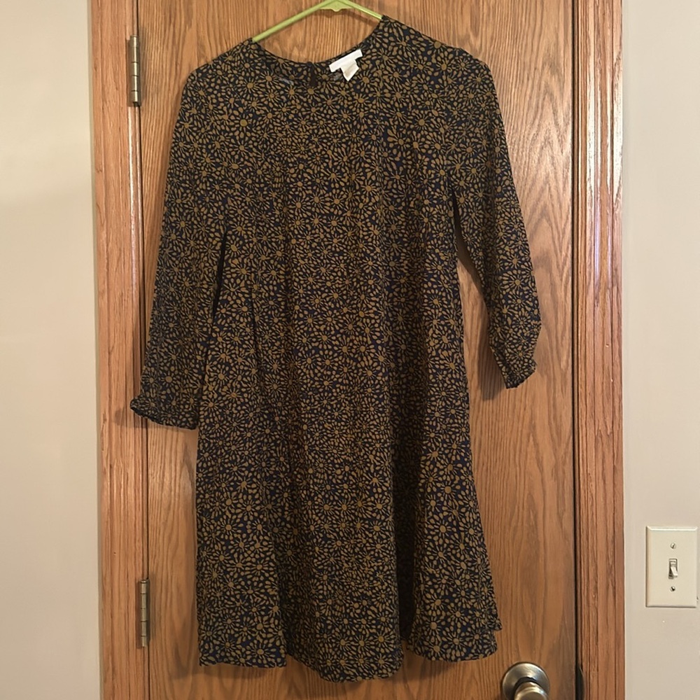H&M Floral Mini Swing Dress Size 8